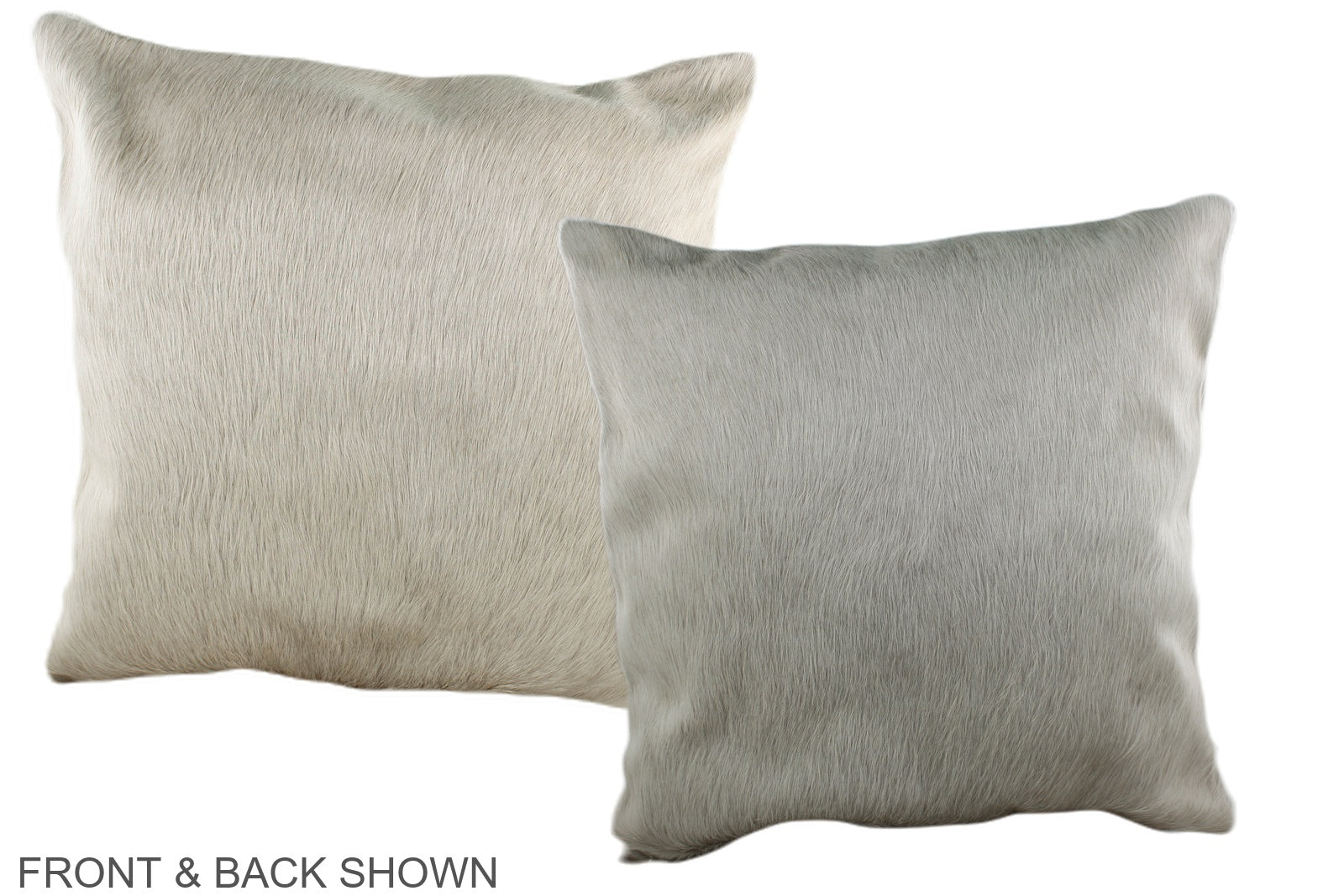 Solid White Cowhide Pillow #A36582