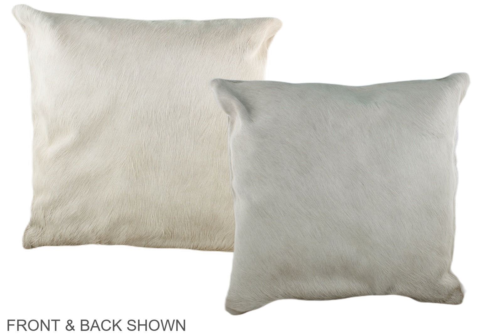 Solid White Cowhide Pillow #A36602