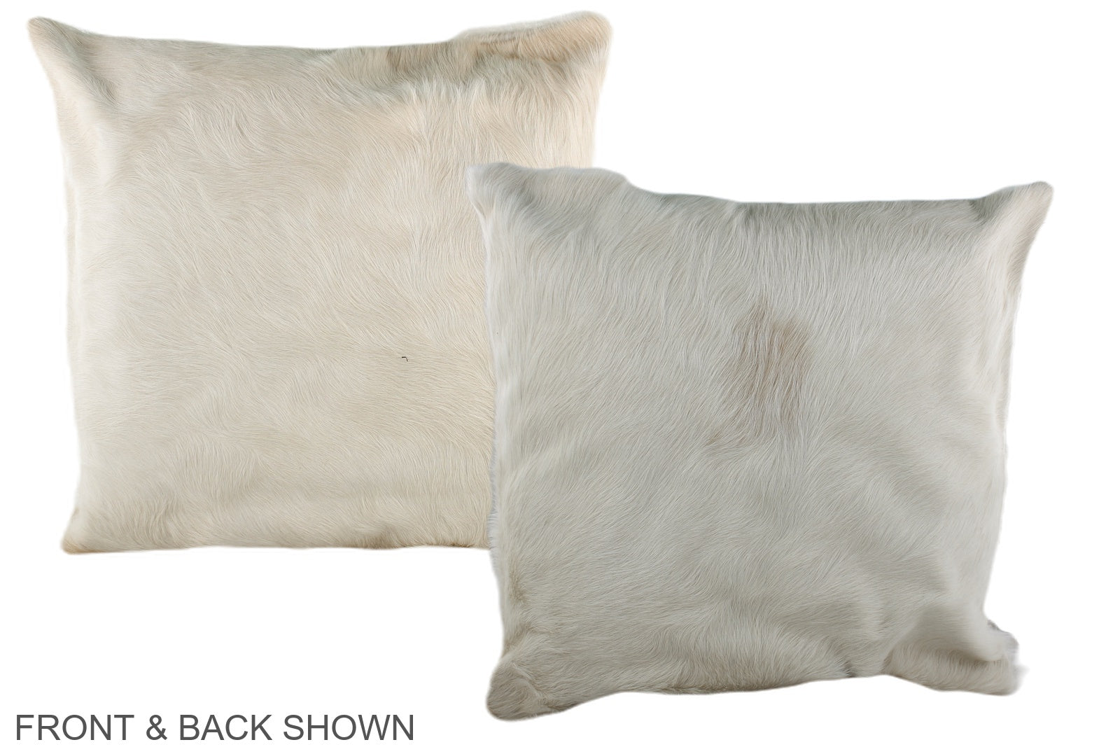 Solid White Cowhide Pillow #A36619