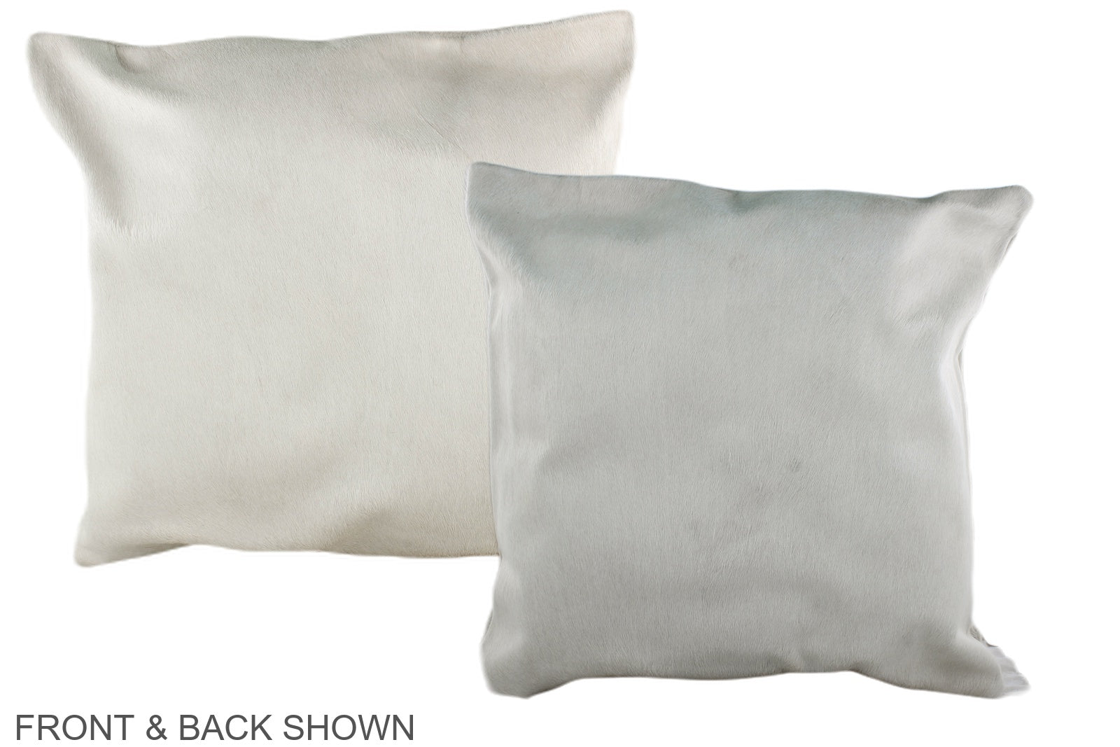 Solid White Cowhide Pillow #A36660