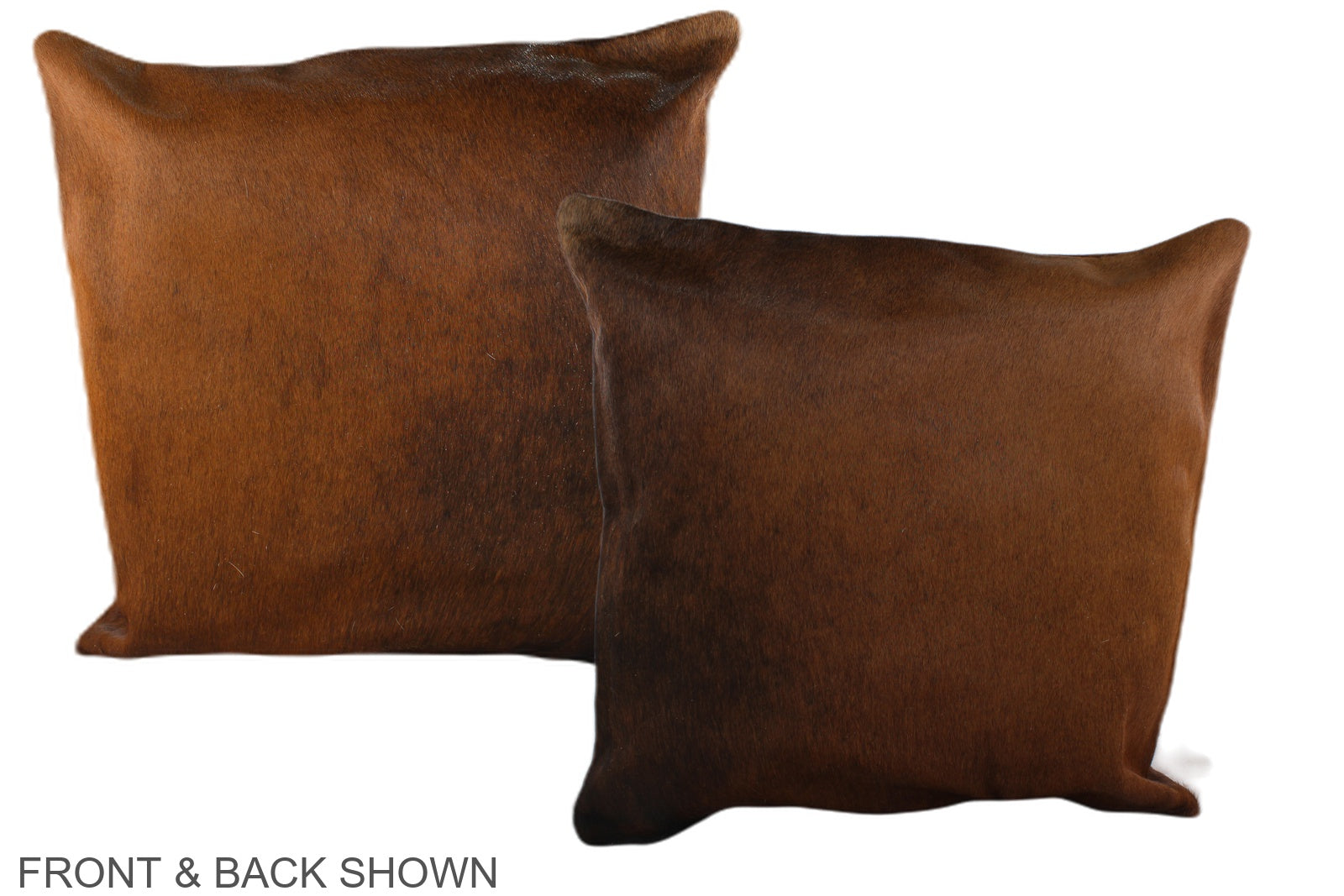 Brown with Red Cowhide Pillow #A36677