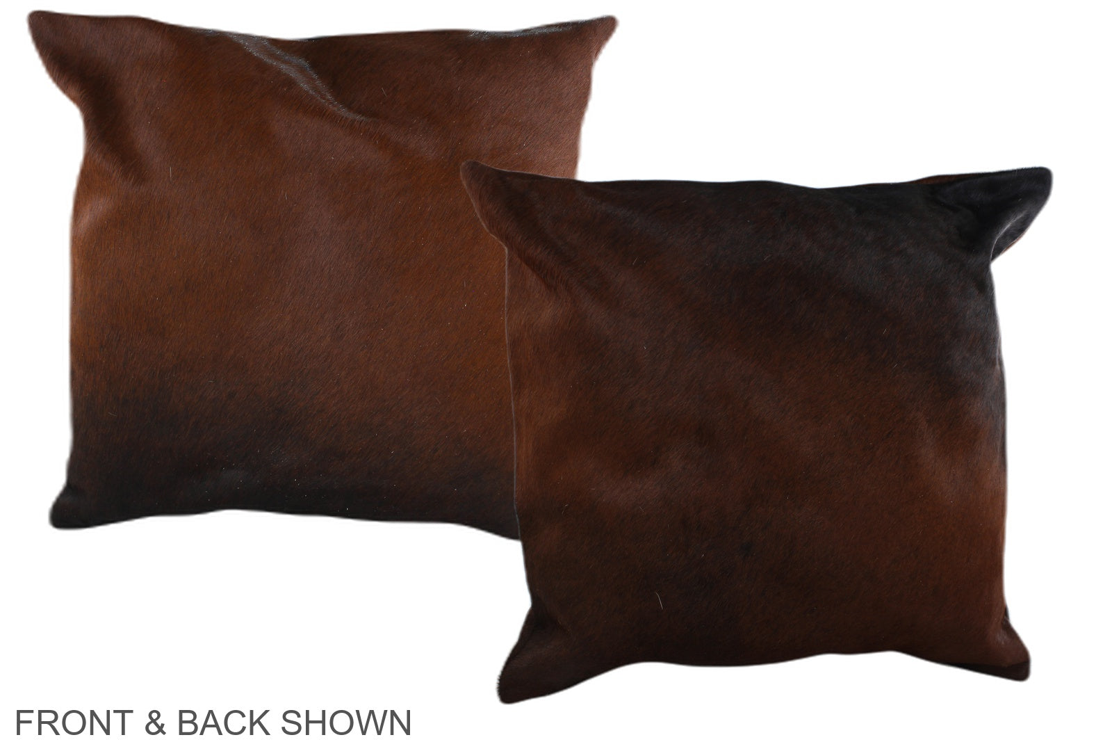 Brown with Red Cowhide Pillow #A36721