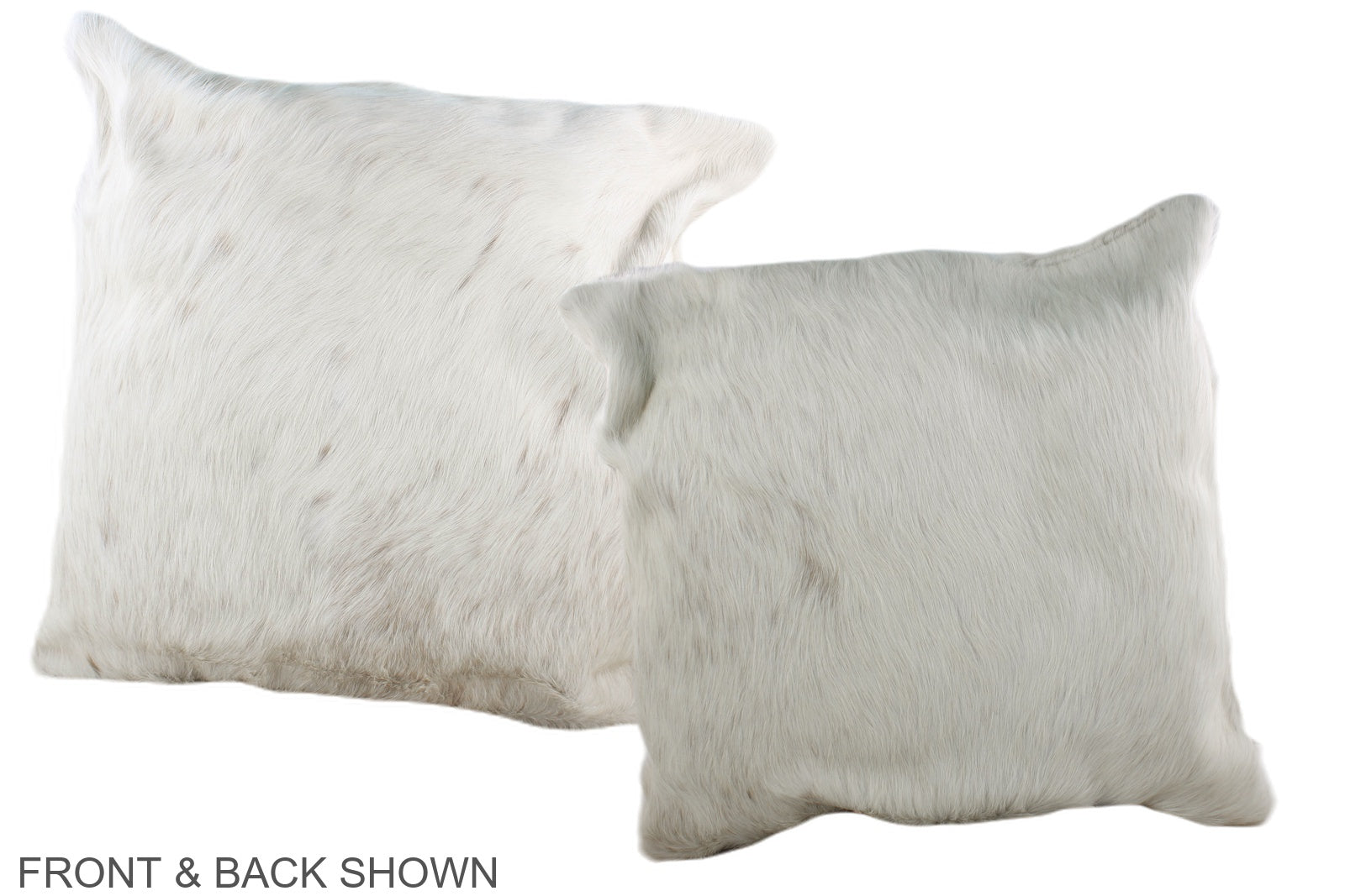 Solid White Cowhide Pillow #A36726