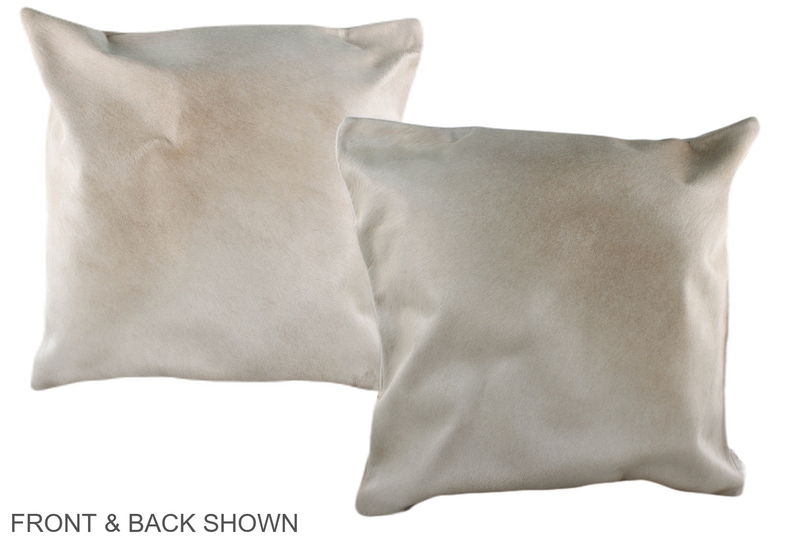 Ivory with Beige Cowhide Pillow #A36731