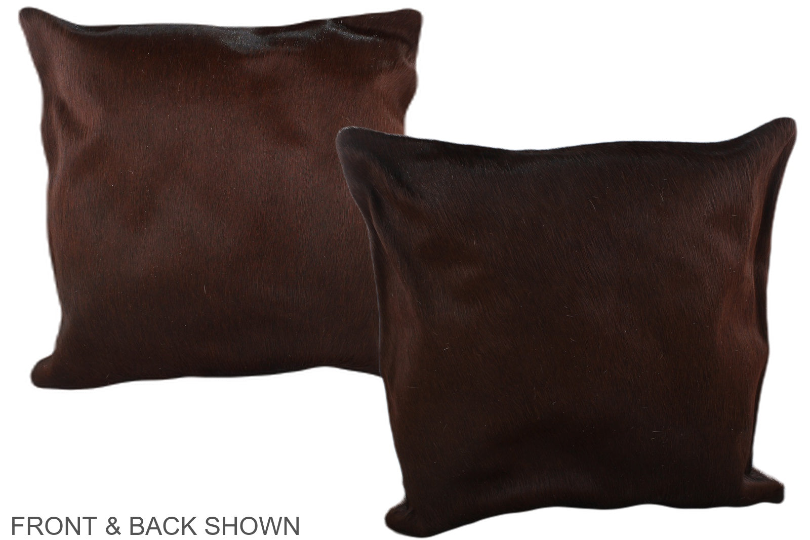 Brown with Red Cowhide Pillow #A36794