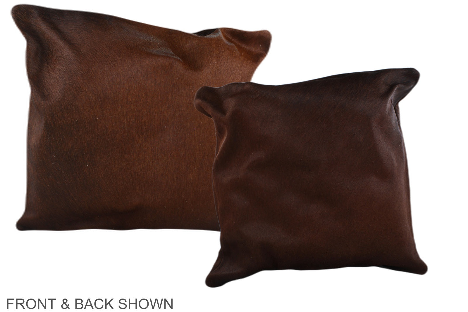 Brown with Red Cowhide Pillow #A36802