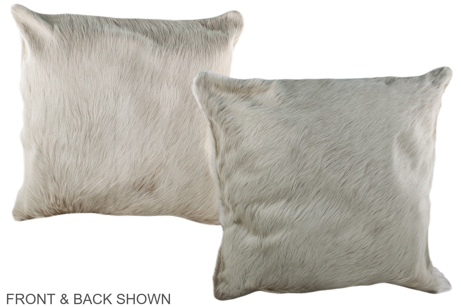 Solid White Cowhide Pillow #A36912