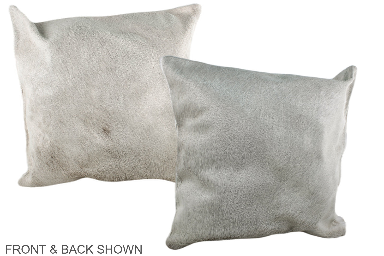 Solid White Cowhide Pillow #A36914