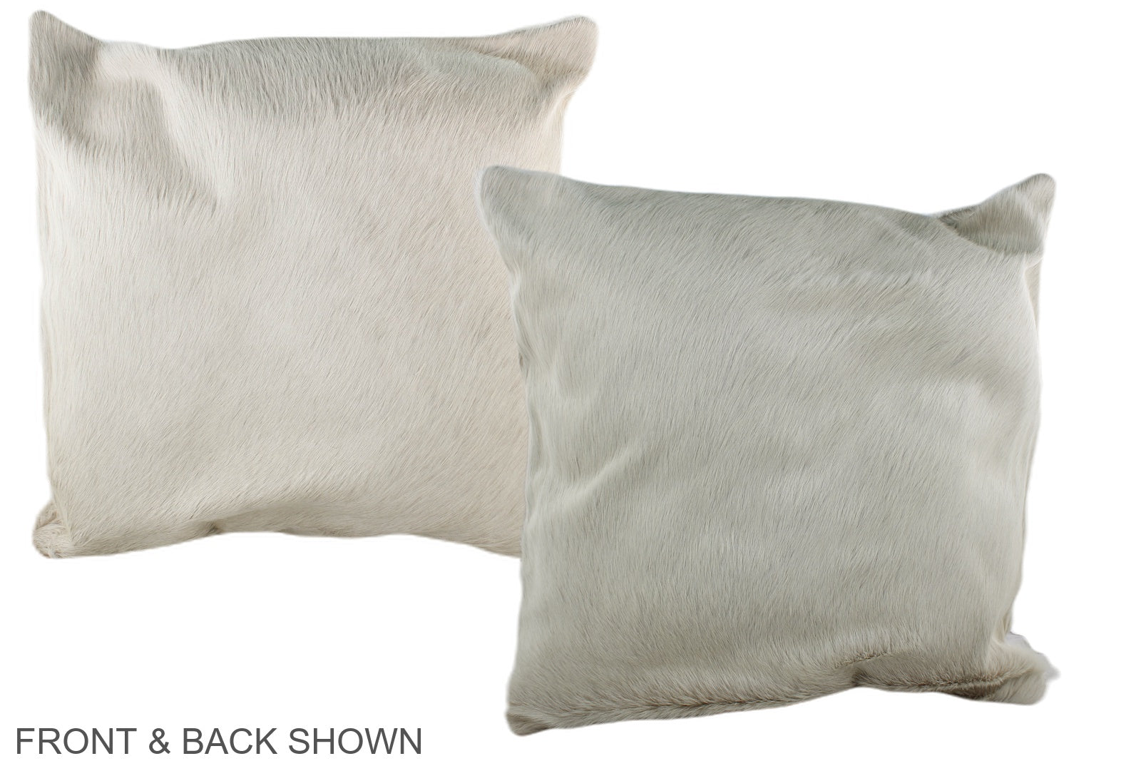 Solid White Cowhide Pillow #A36916