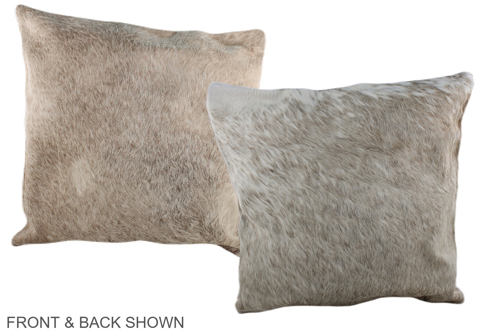 Ivory with Beige Cowhide Pillow #A37017