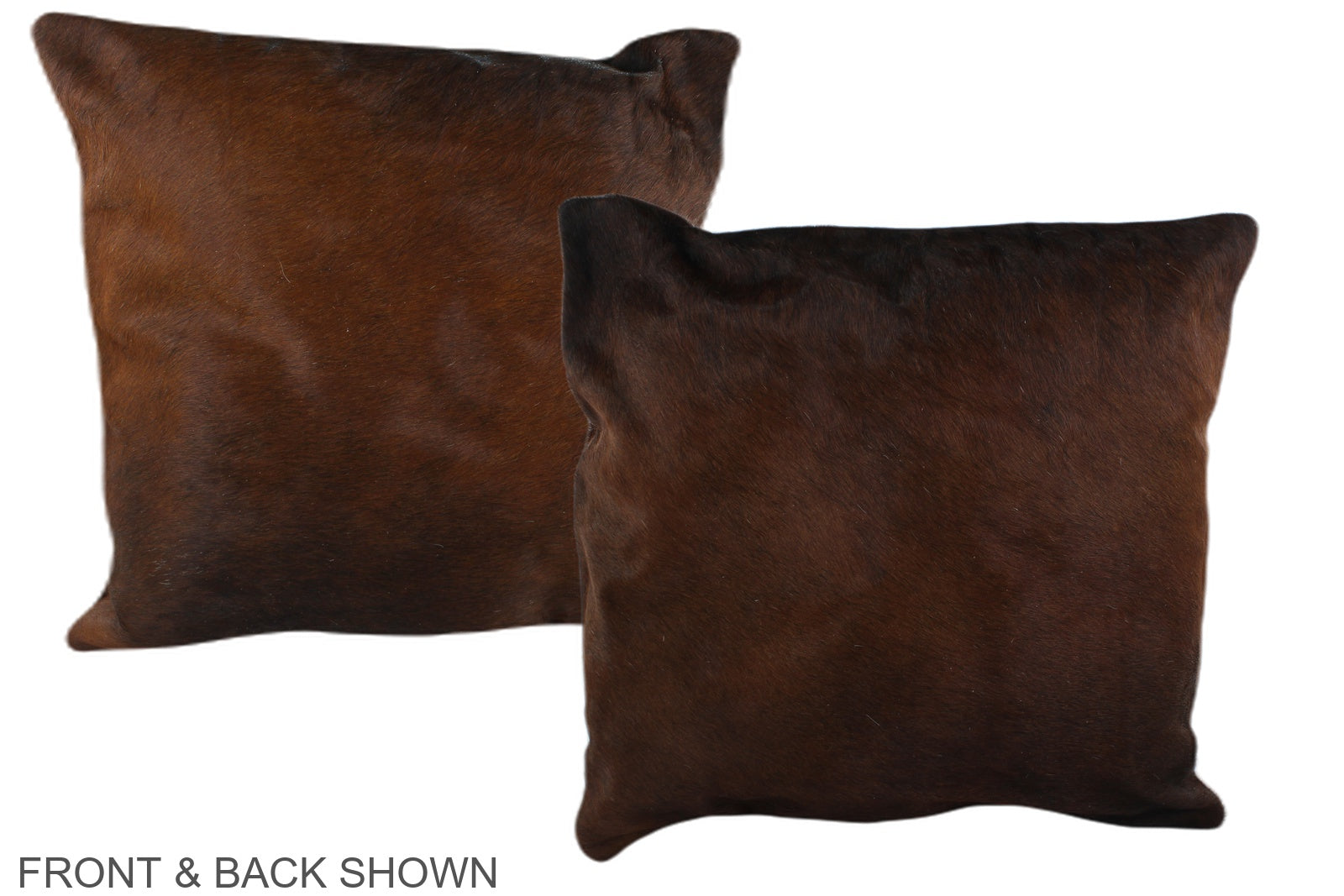 Brown with Red Cowhide Pillow #A37464