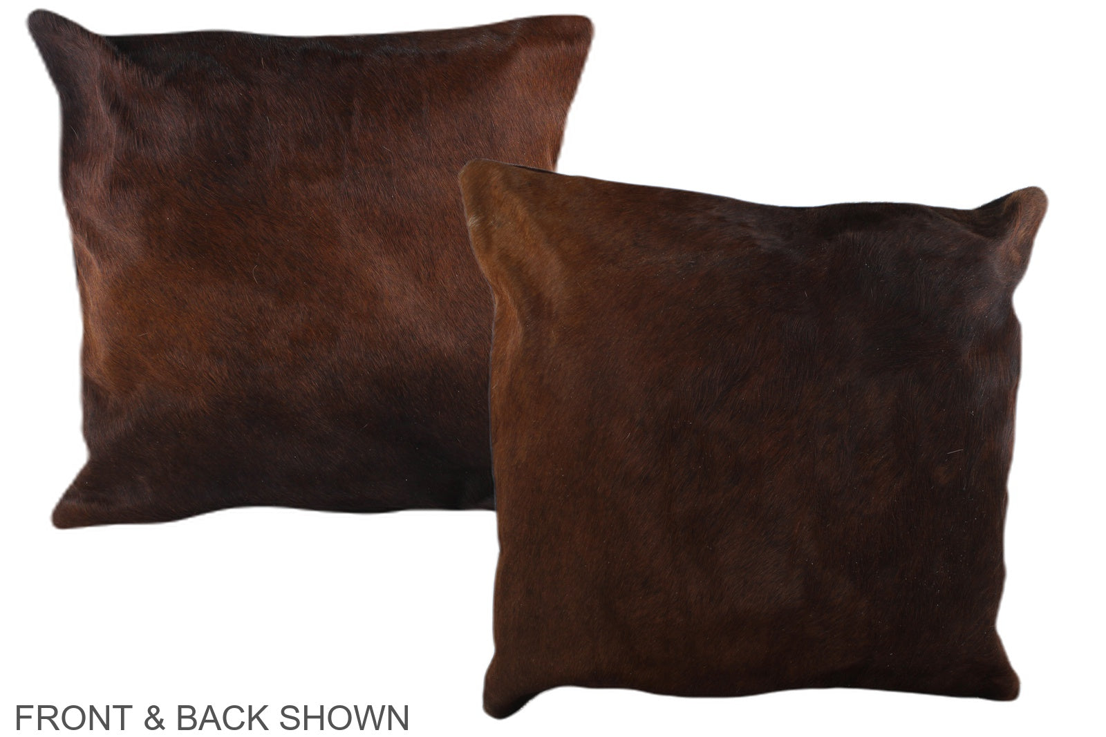 Brown with Red Cowhide Pillow #A37478