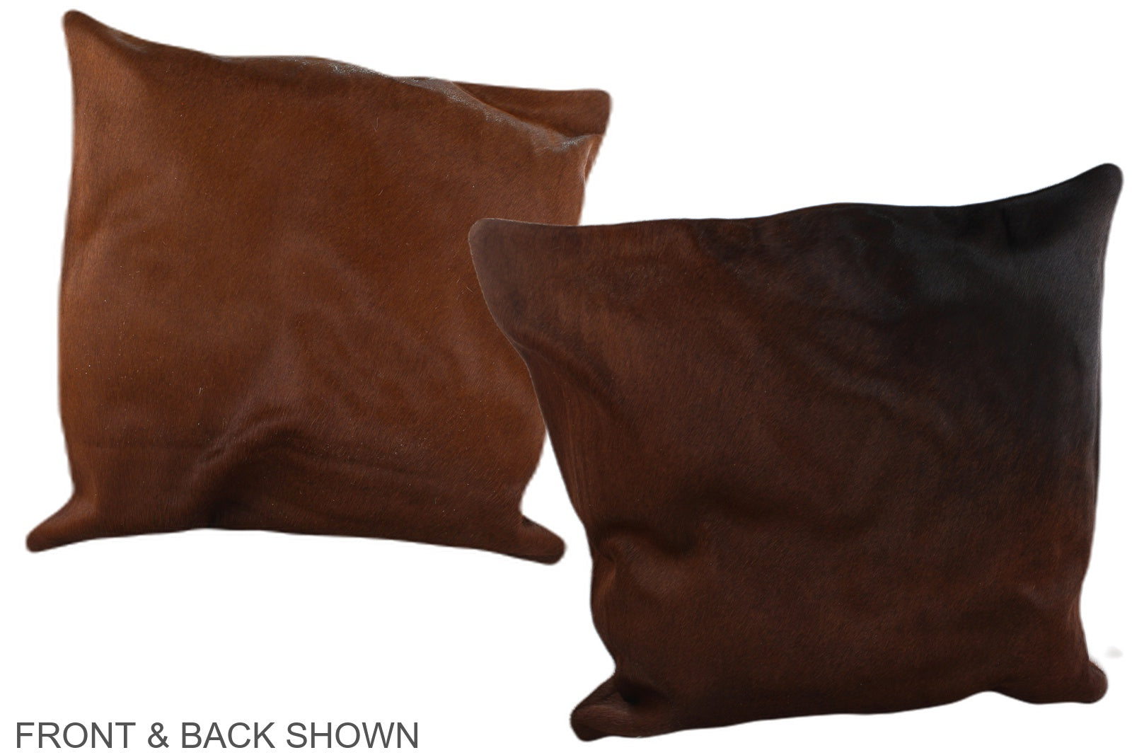 Brown with Red Cowhide Pillow #A37622