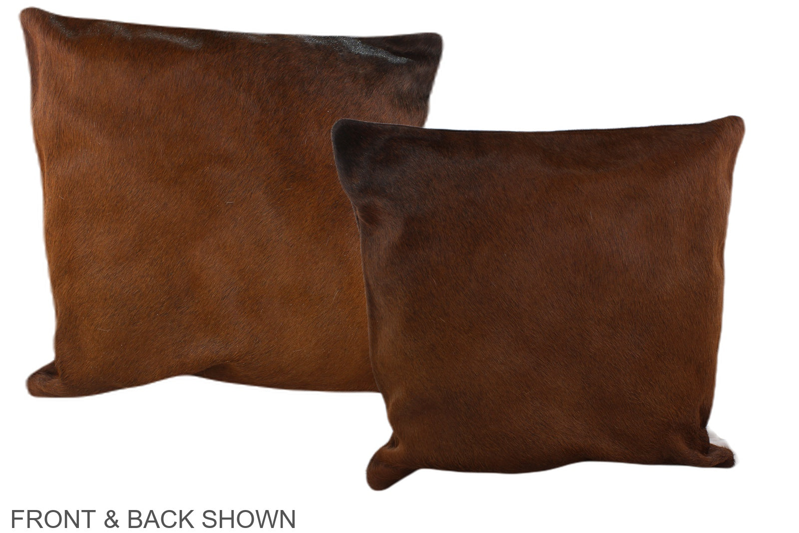 Brown with Red Cowhide Pillow #A37649