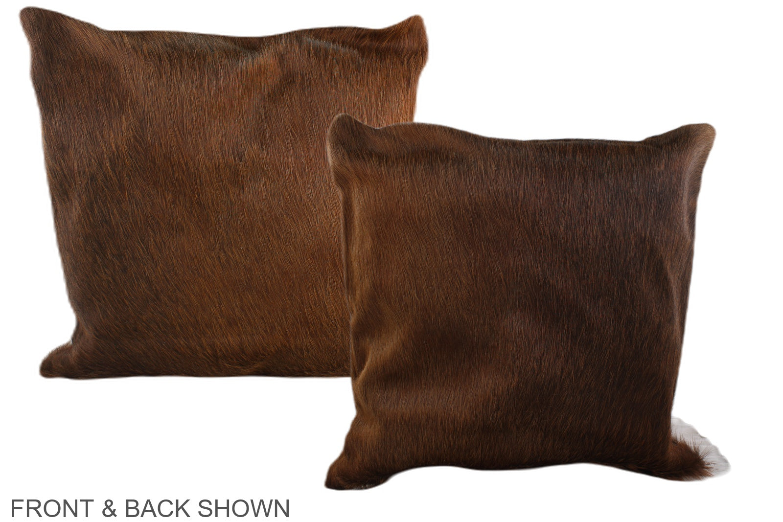 Brown with Red Cowhide Pillow #A37654