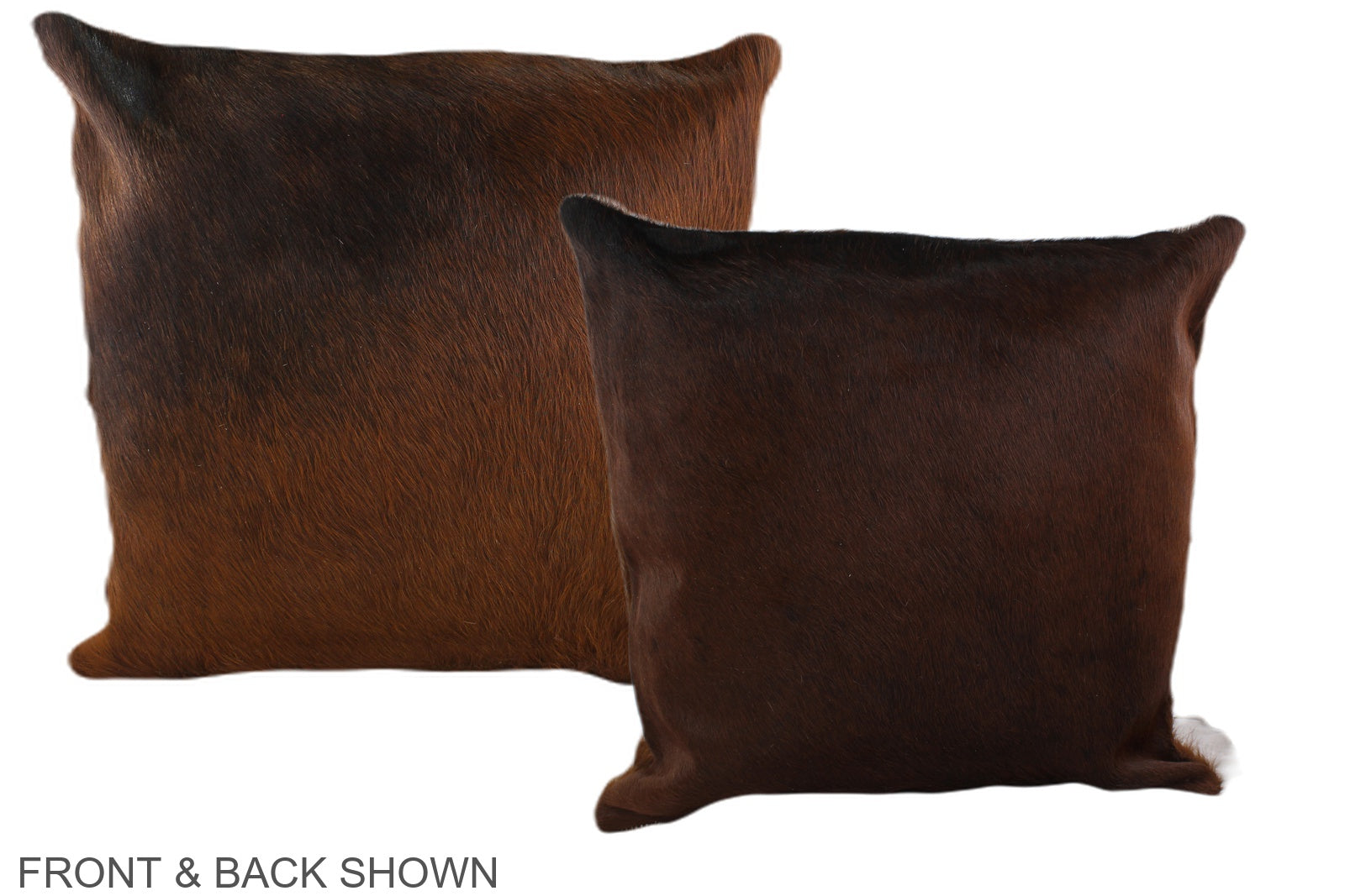 Brown with Red Cowhide Pillow #A37658