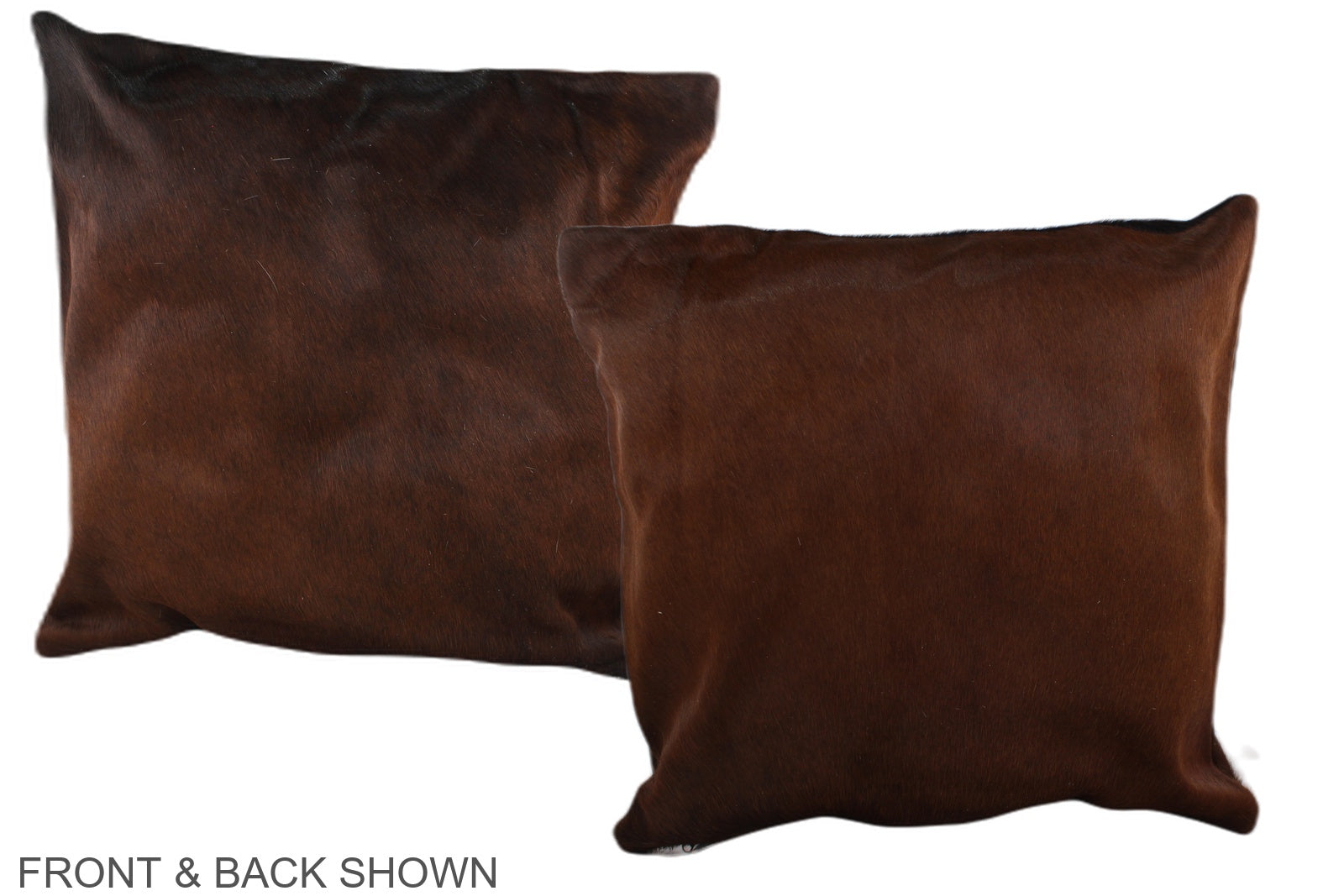 Brown with Red Cowhide Pillow #A37660