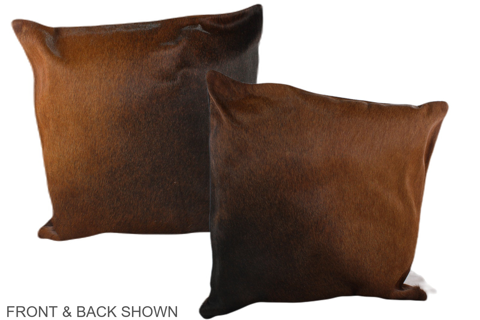 Brown with Red Cowhide Pillow #A37690