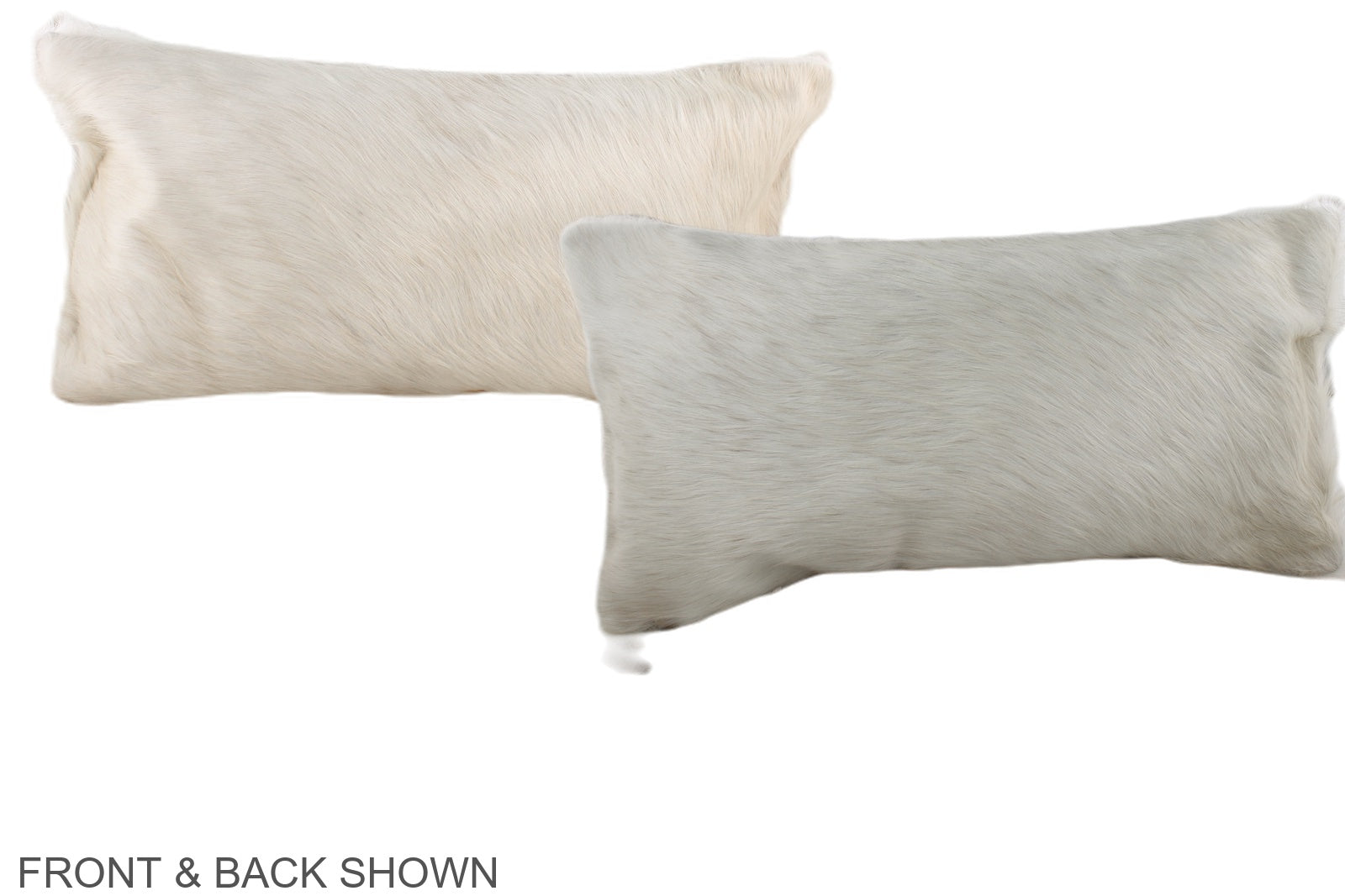 Solid White Cowhide Pillow #A37826