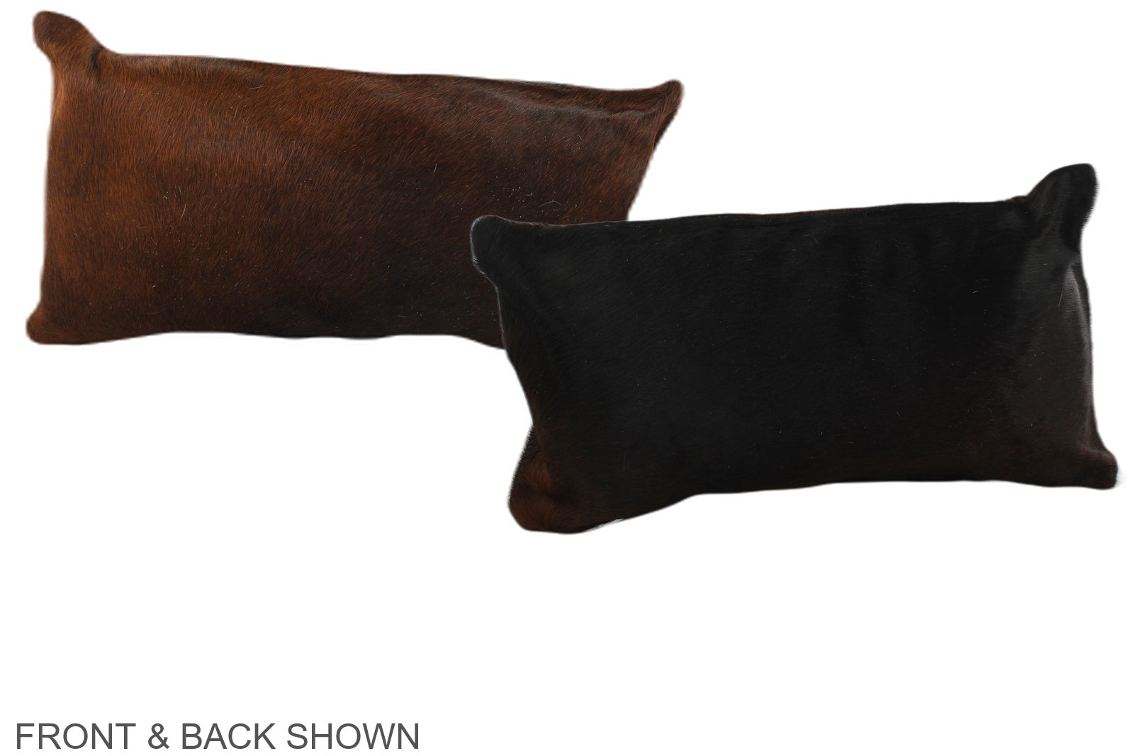 Brown with Red Cowhide Pillow #A37846