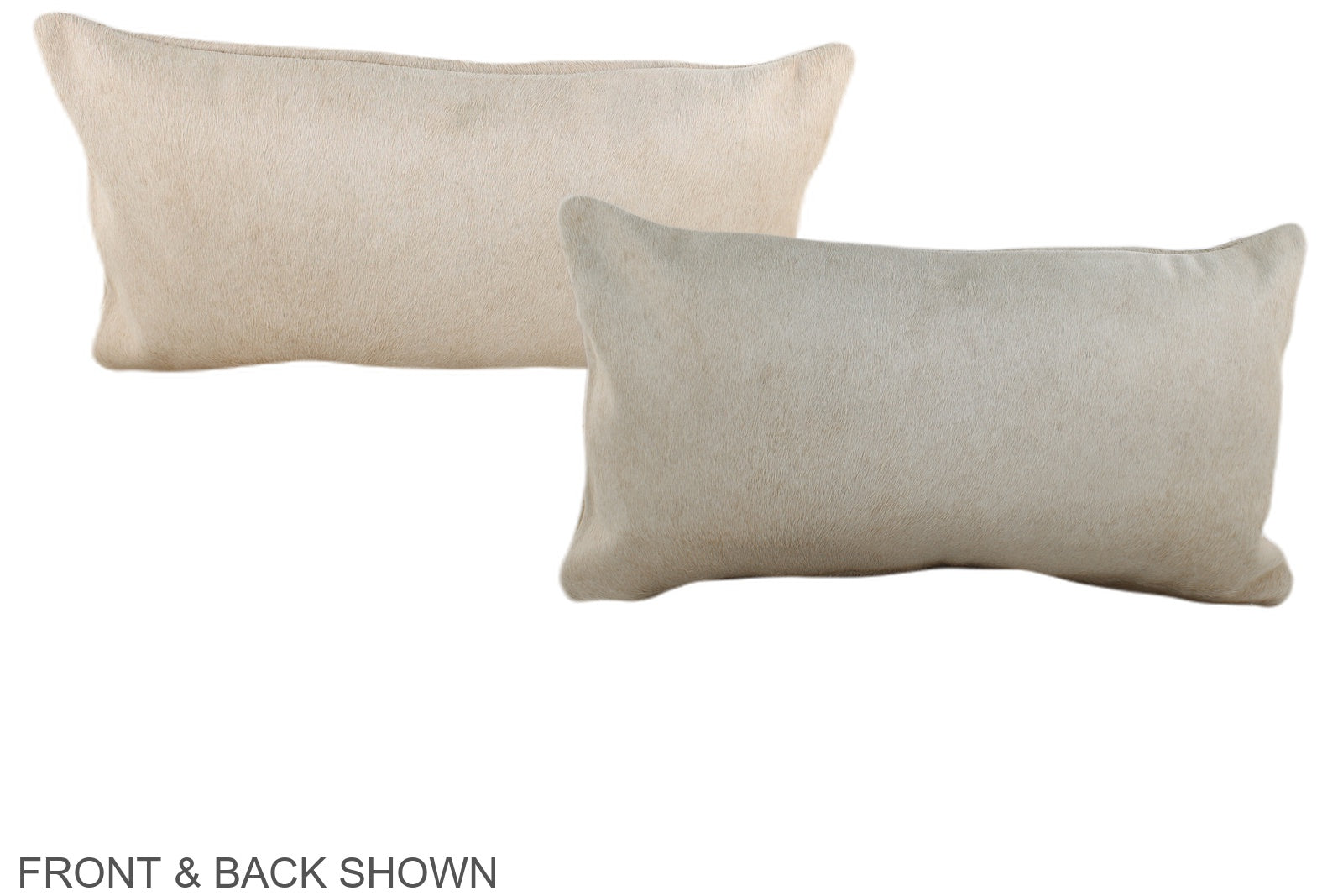 Ivory with Beige Cowhide Pillow #A37852