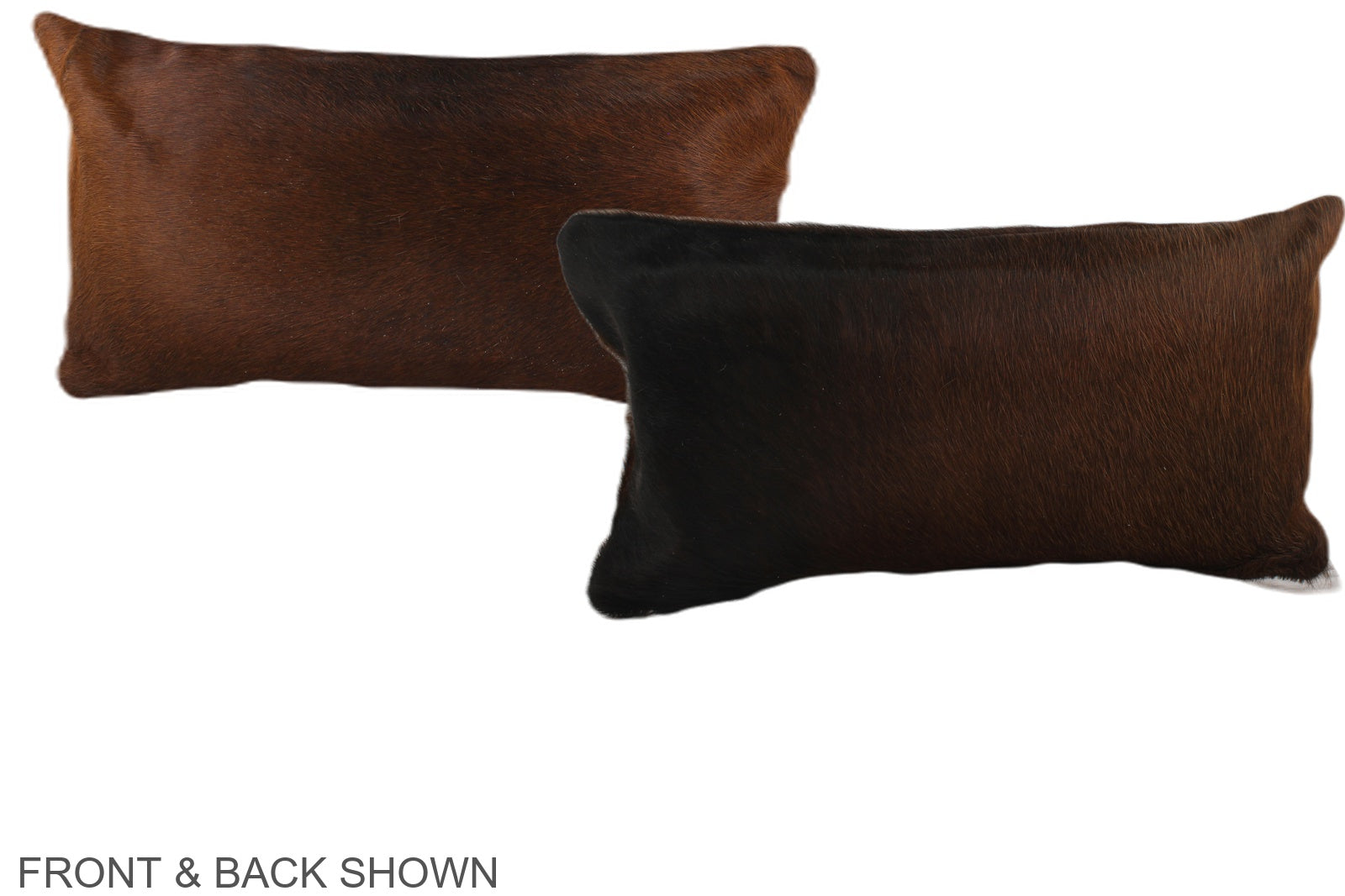 Brown with Red Cowhide Pillow #A37948