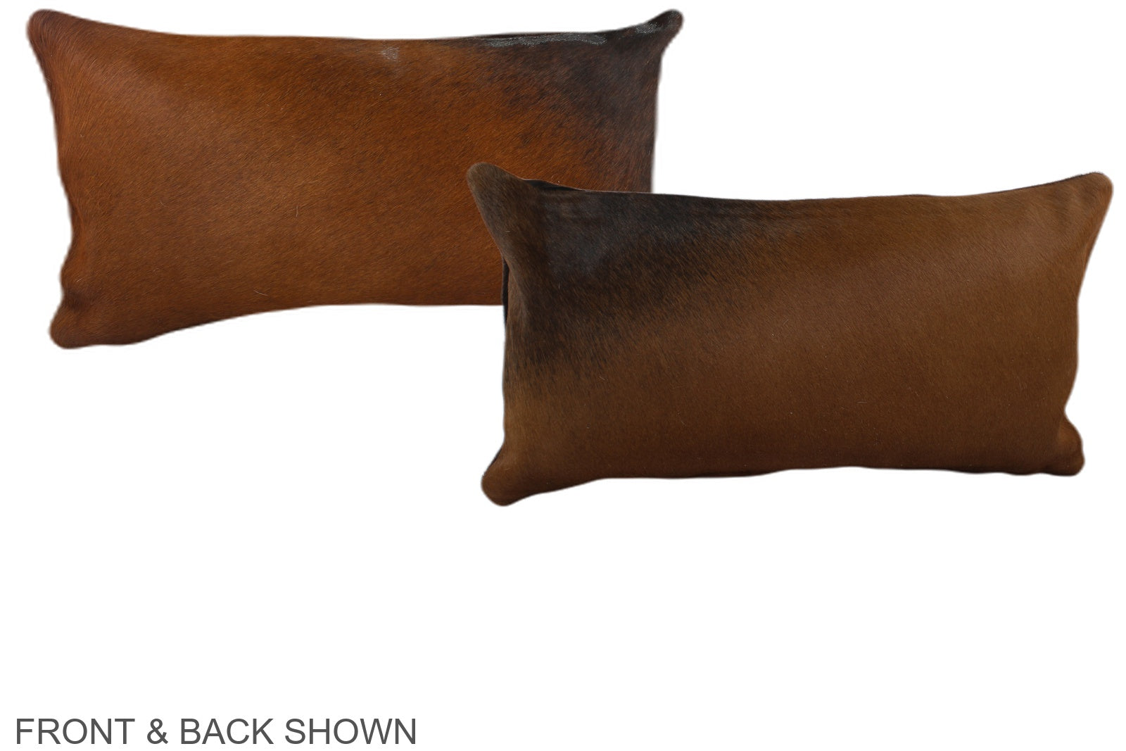 Brown with Red Cowhide Pillow #A37962