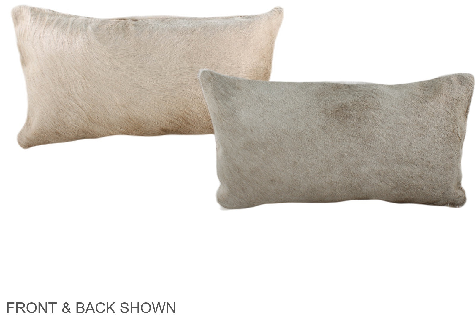 Ivory with Beige Cowhide Pillow #A37979