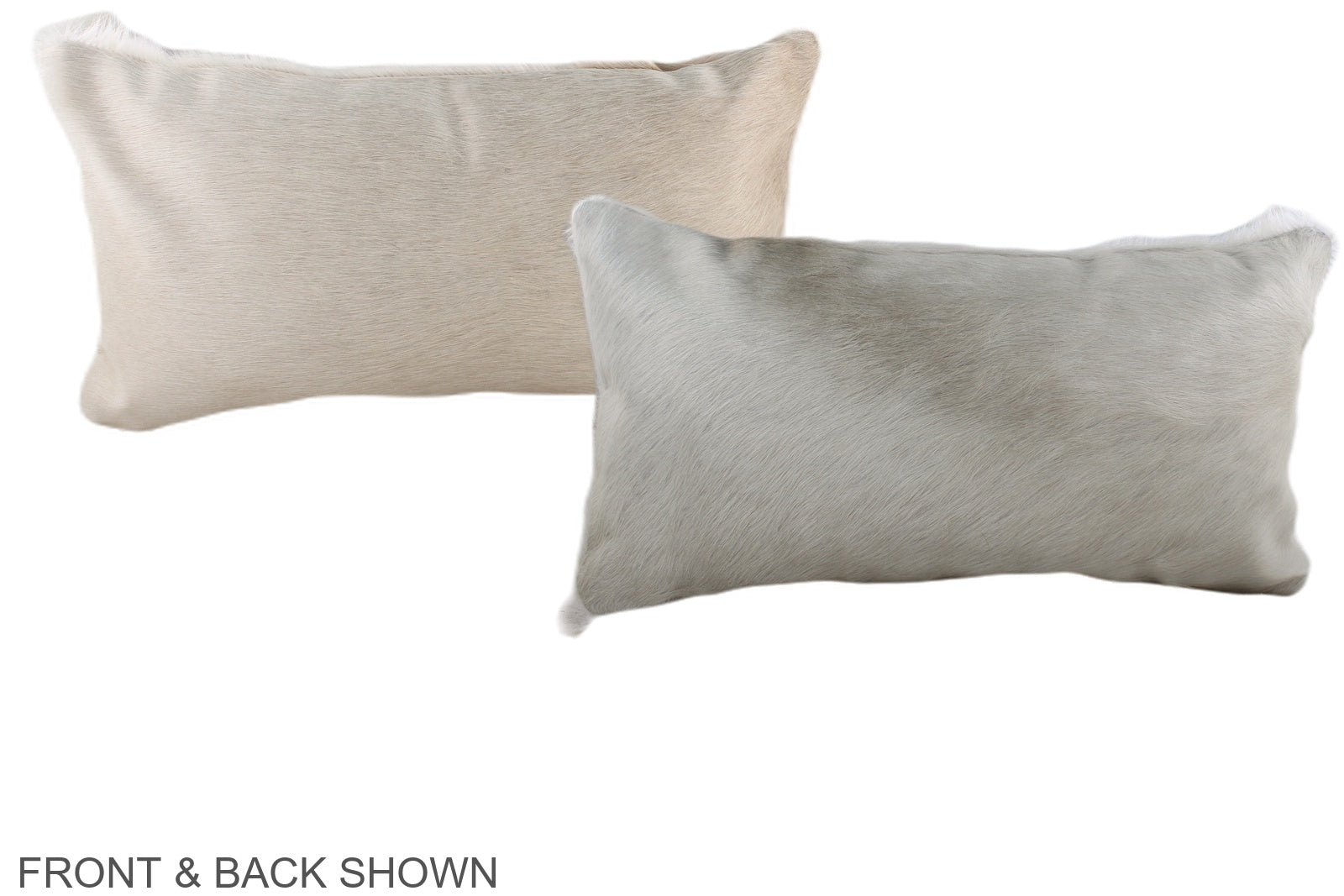 Solid White Cowhide Pillow #A37983