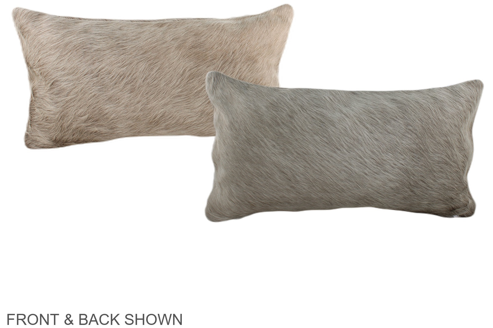 Ivory with Beige Cowhide Pillow #A37995