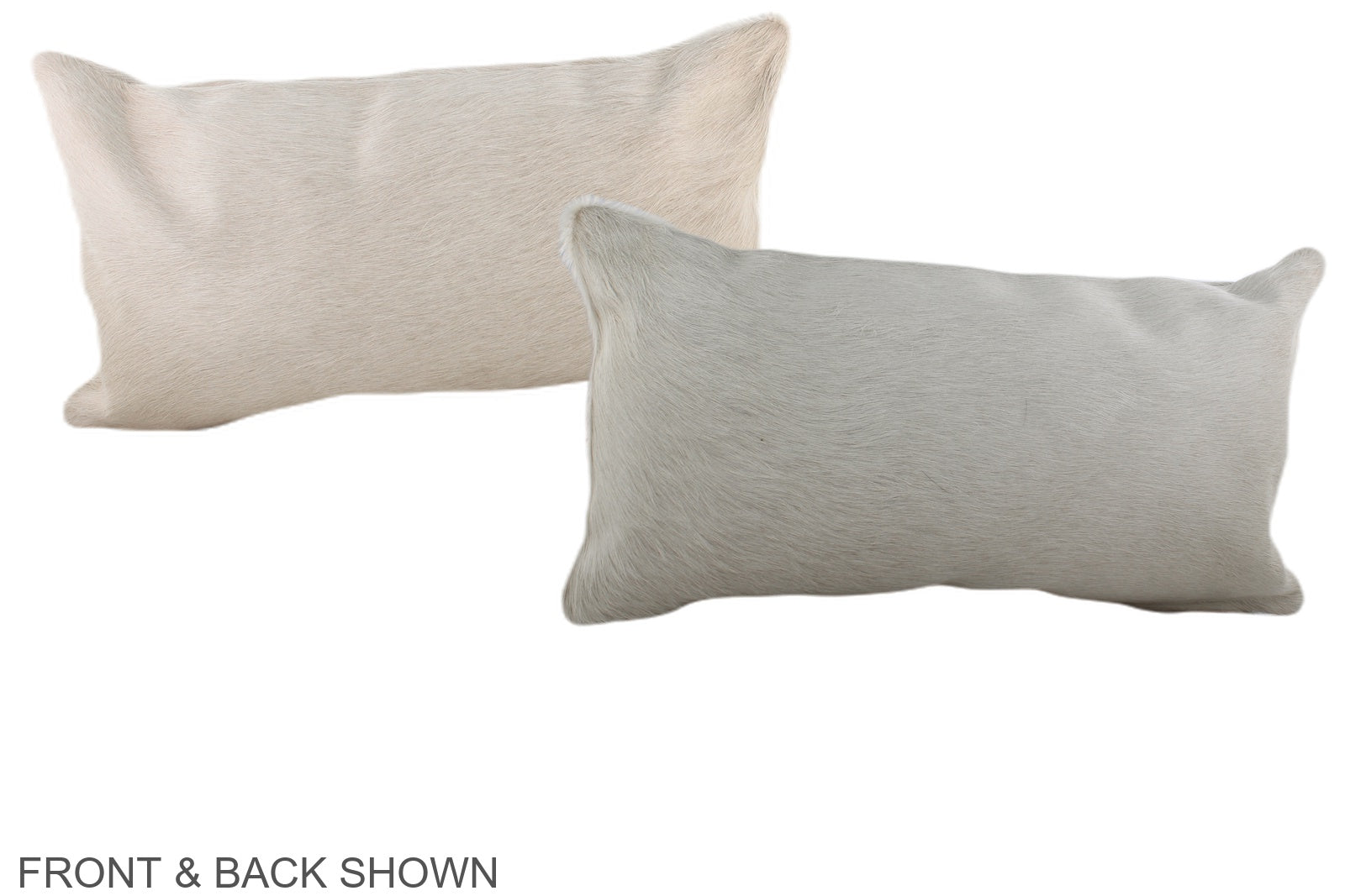 Solid White Cowhide Pillow #A38034