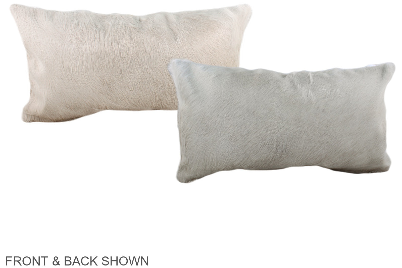 Solid White Cowhide Pillow #A38097