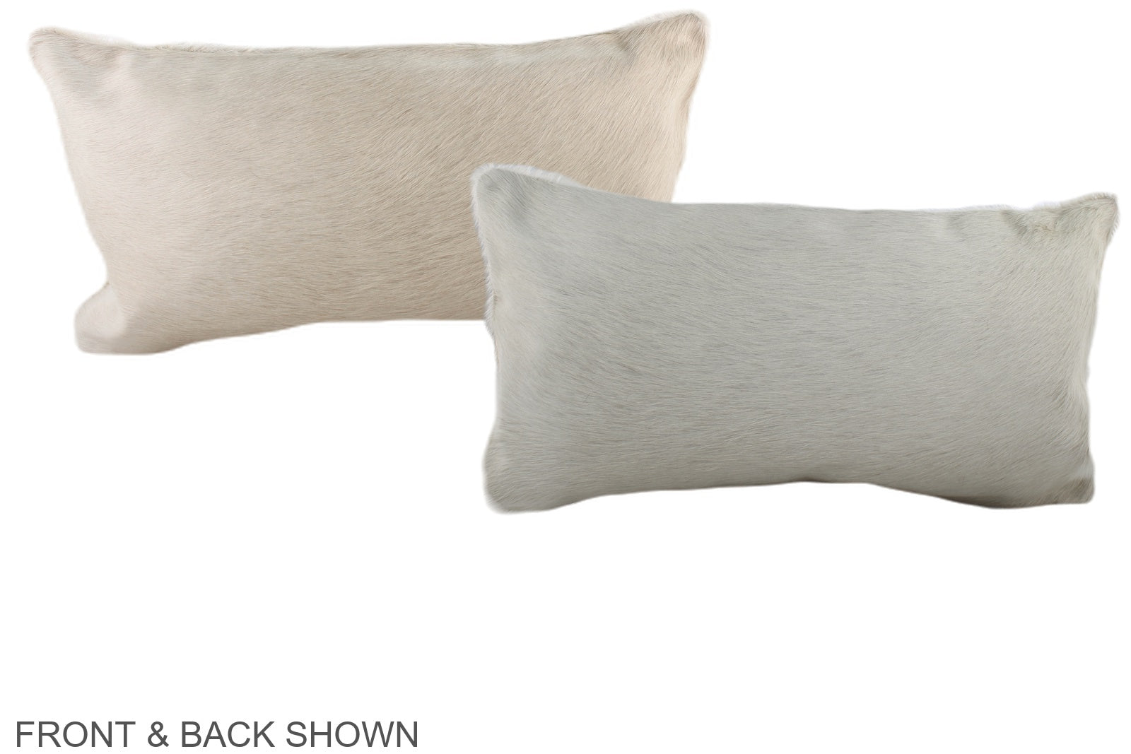 Solid White Cowhide Pillow #A38105