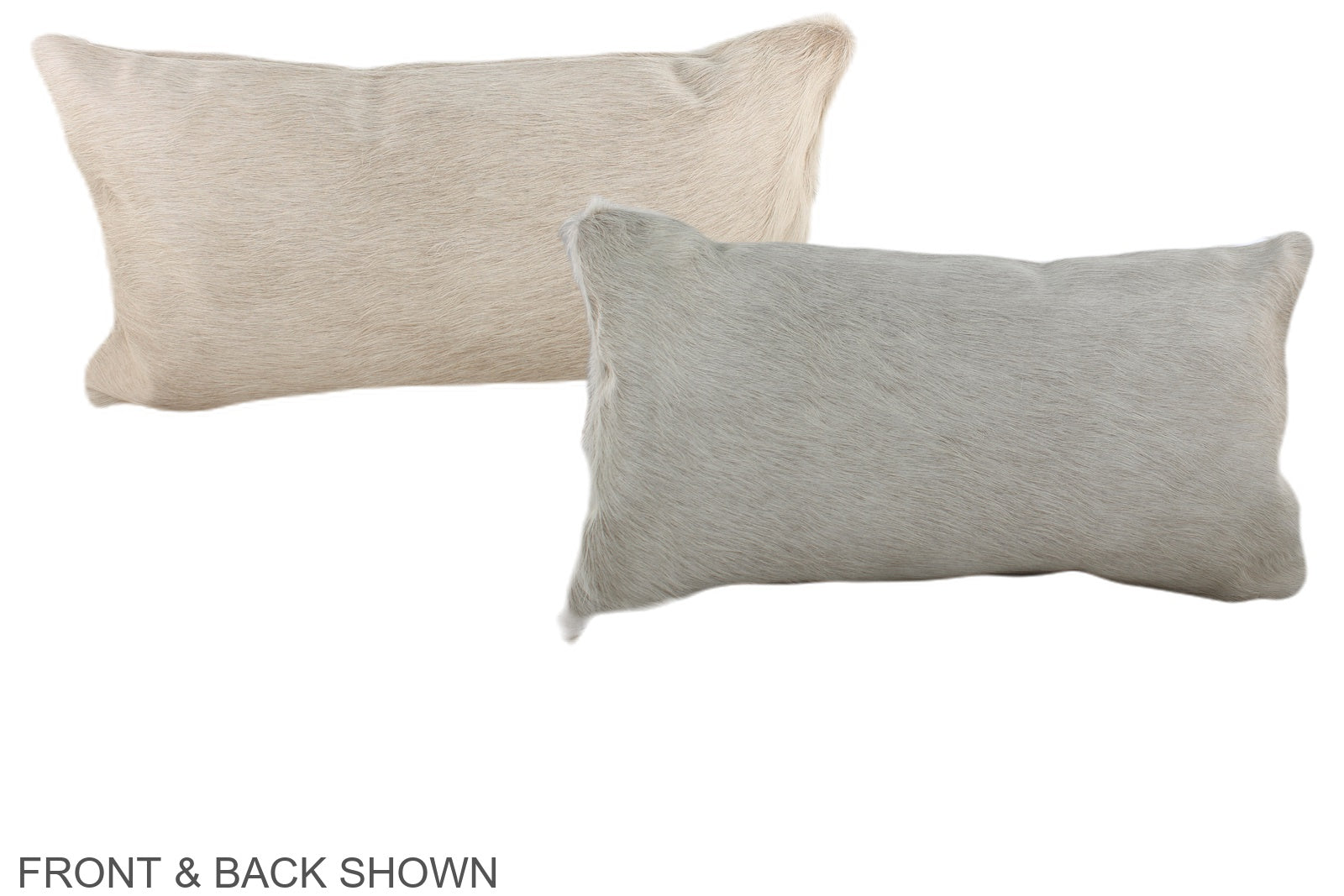 Solid White Cowhide Pillow #A38119