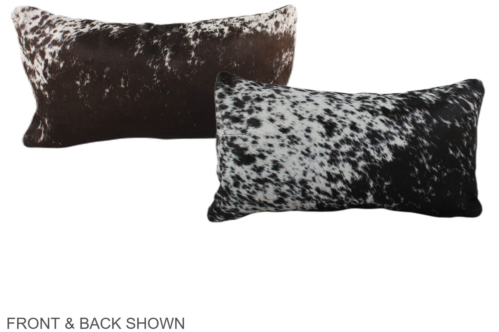 Salt and Pepper Black Cowhide Pillow #A38134