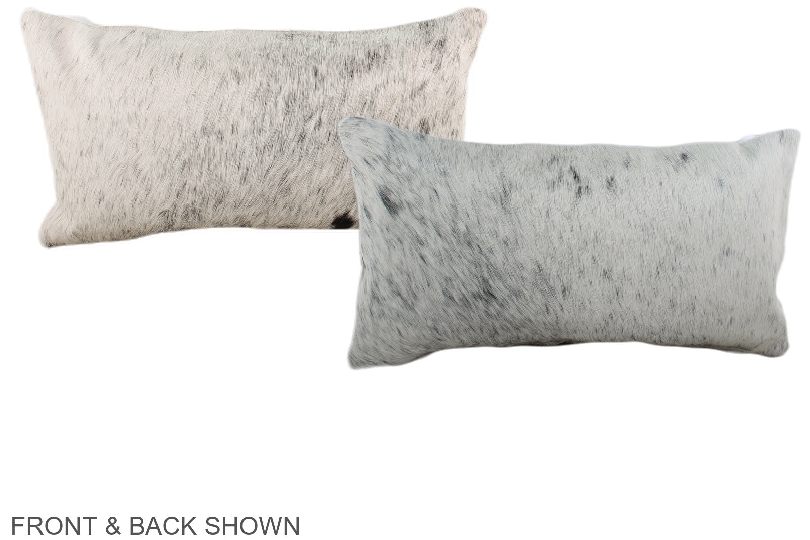 Salt and Pepper Black Cowhide Pillow #A38135