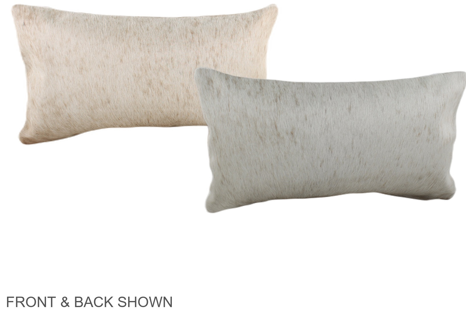 Ivory with Beige Cowhide Pillow #A38142