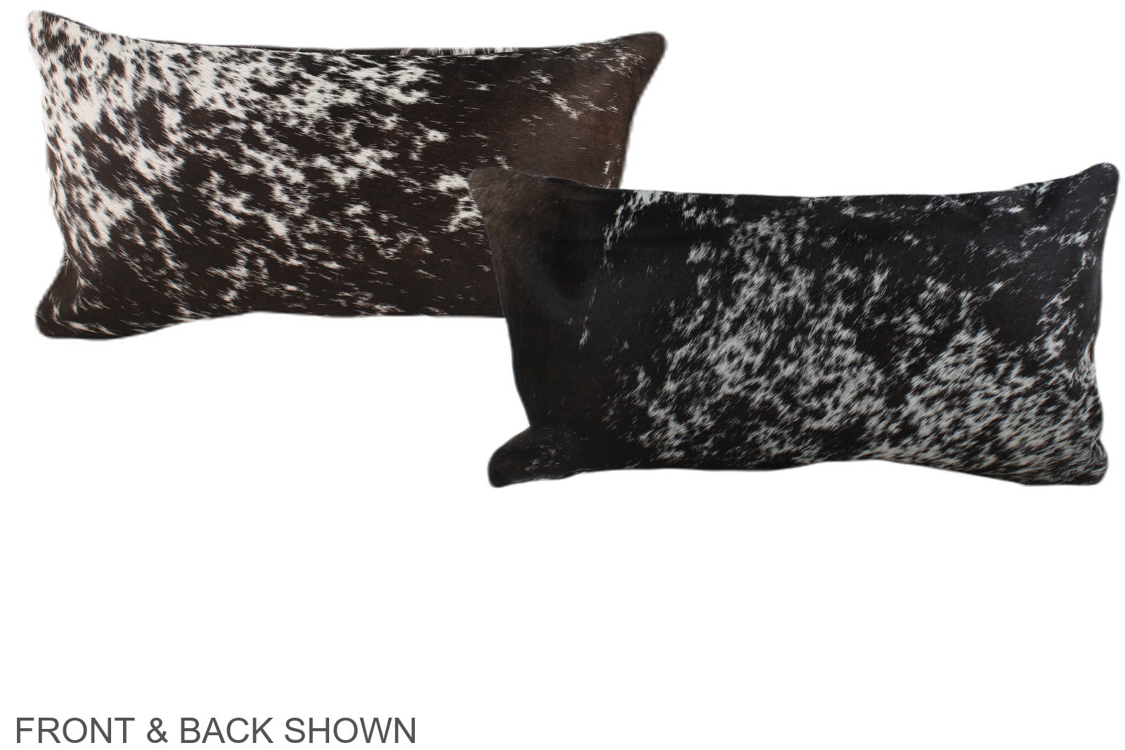 Salt and Pepper Black Cowhide Pillow #A38143