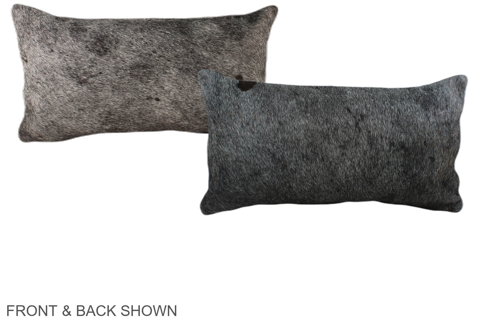 Salt and Pepper Black Cowhide Pillow #A38146