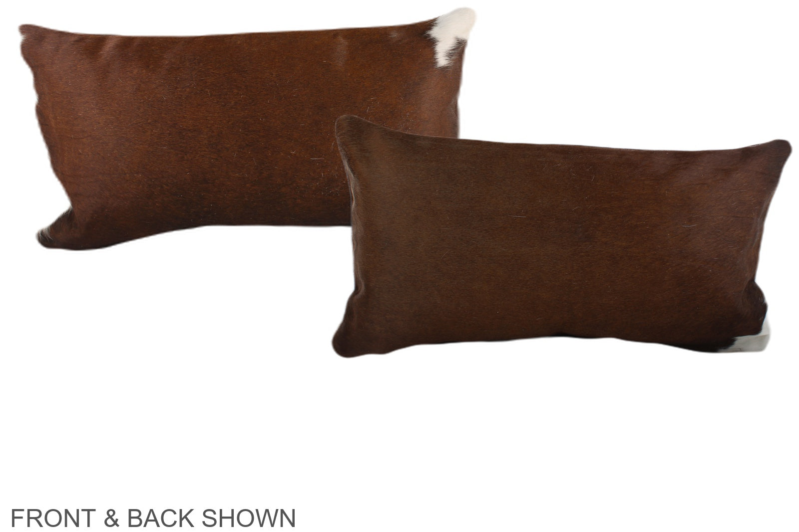 Brown with Red Cowhide Pillow #A38153