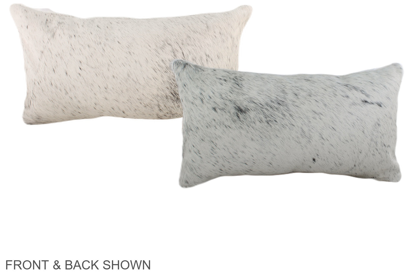 Salt and Pepper Black Cowhide Pillow #A38159