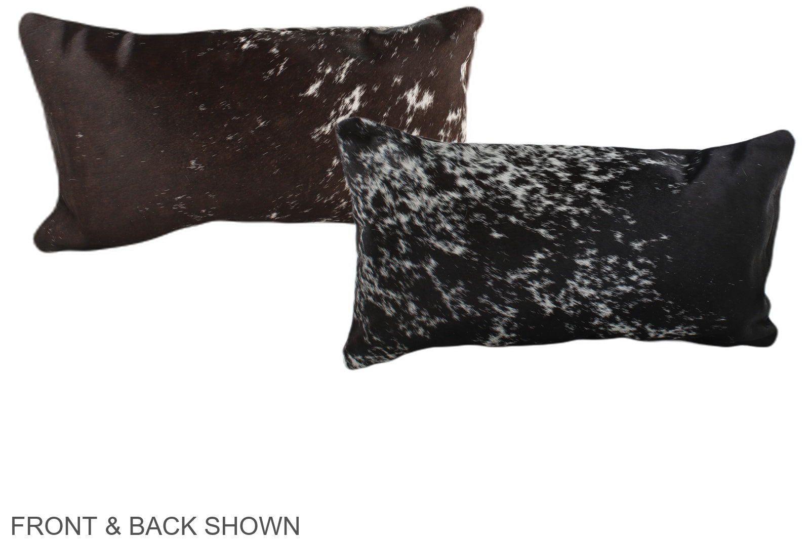 Salt and Pepper Black Cowhide Pillow #A38181