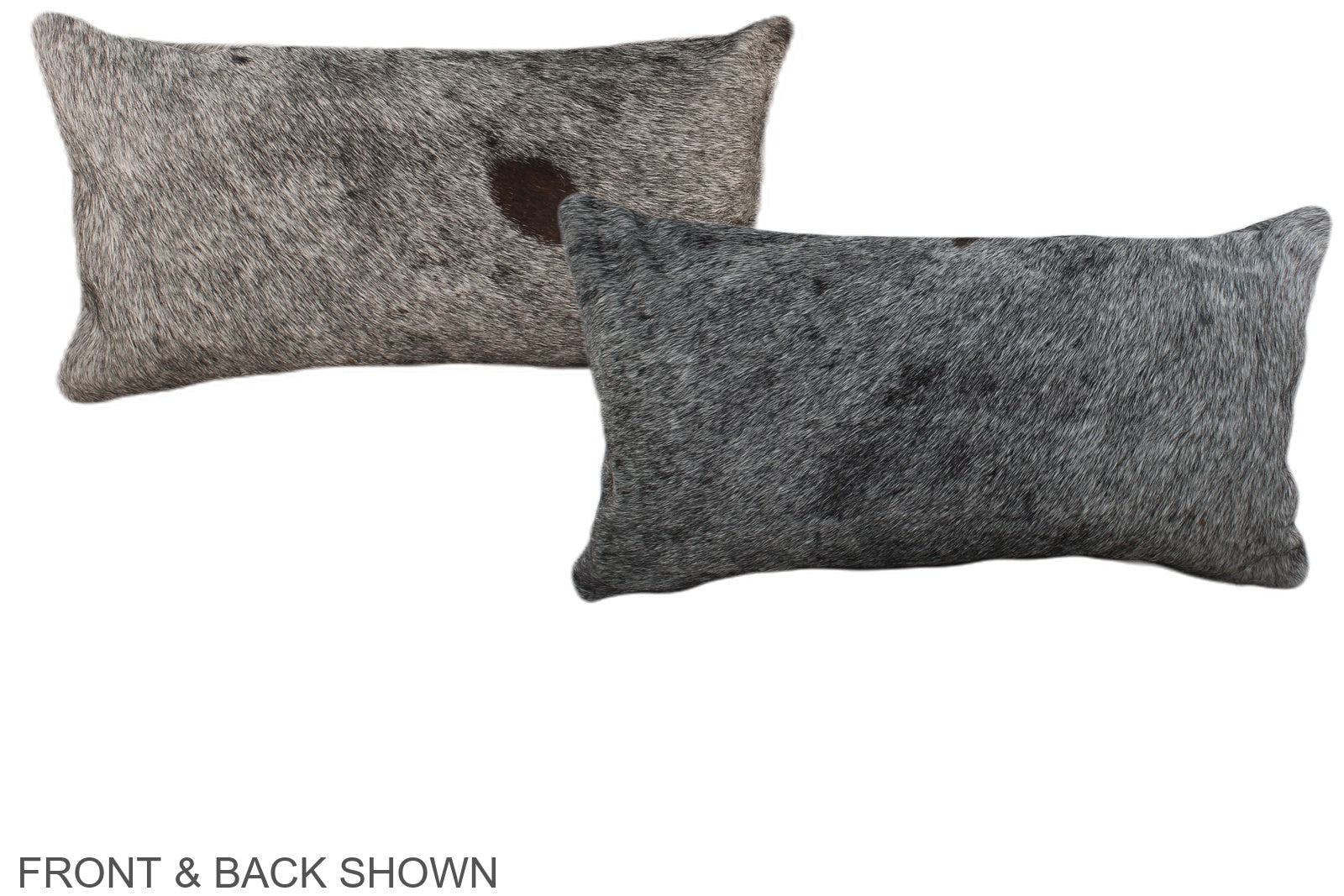 Salt and Pepper Black Cowhide Pillow #A38192