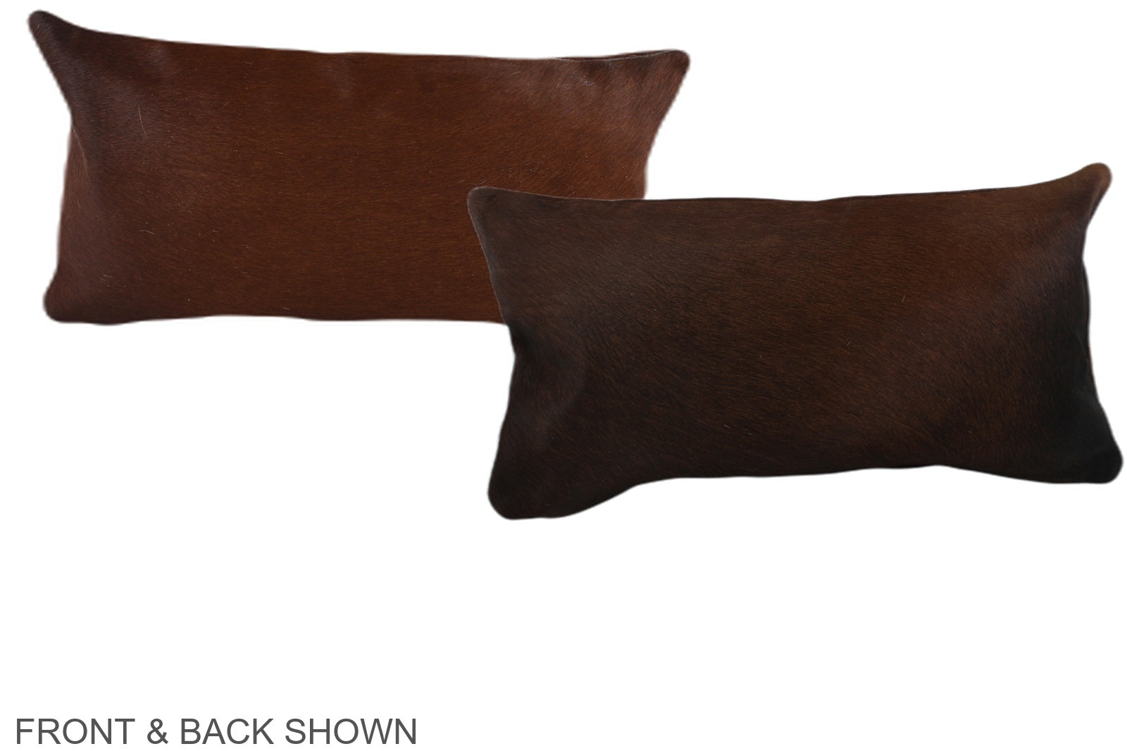 Brown with Red Cowhide Pillow #A38279