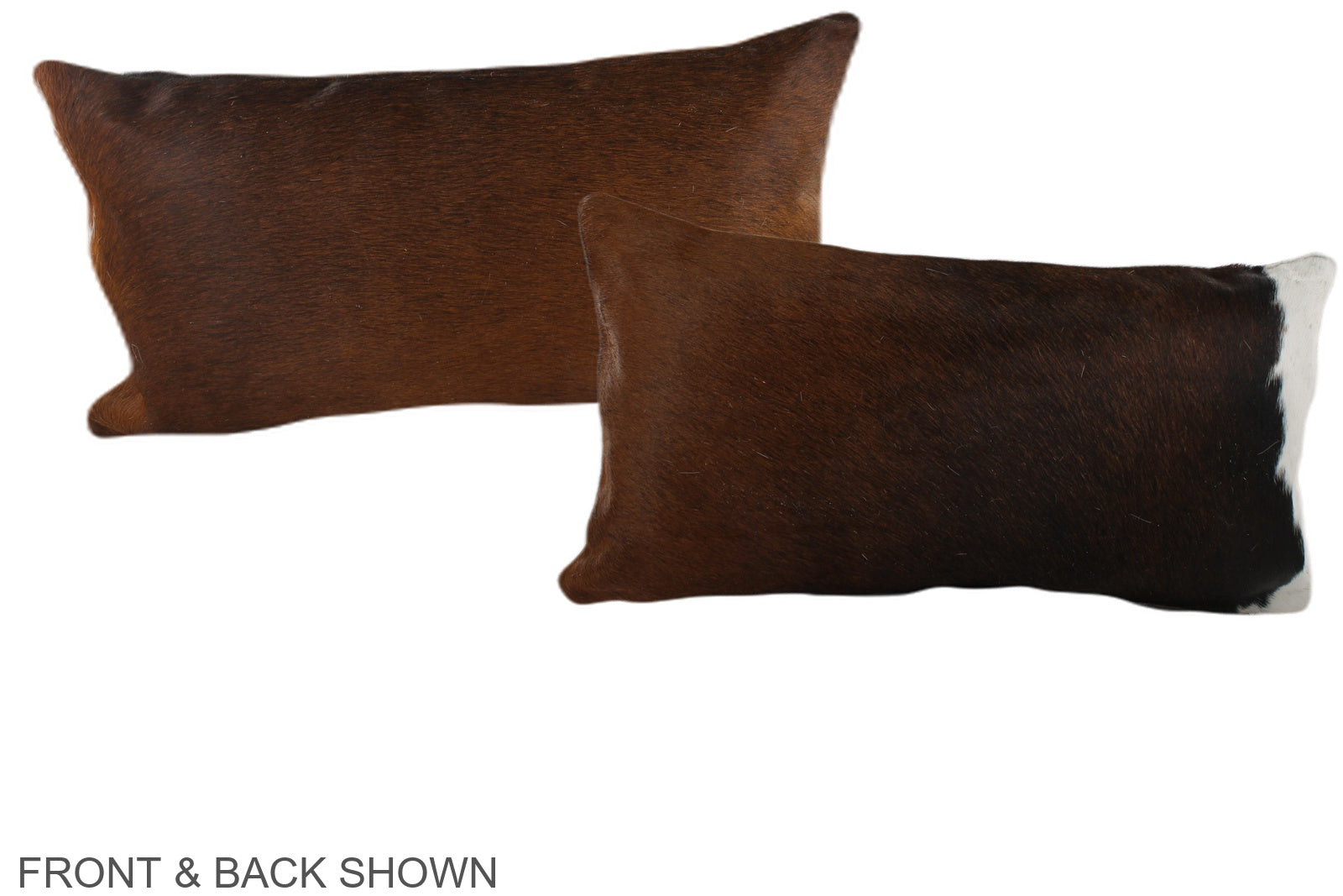 Brown with Red Cowhide Pillow #A38353