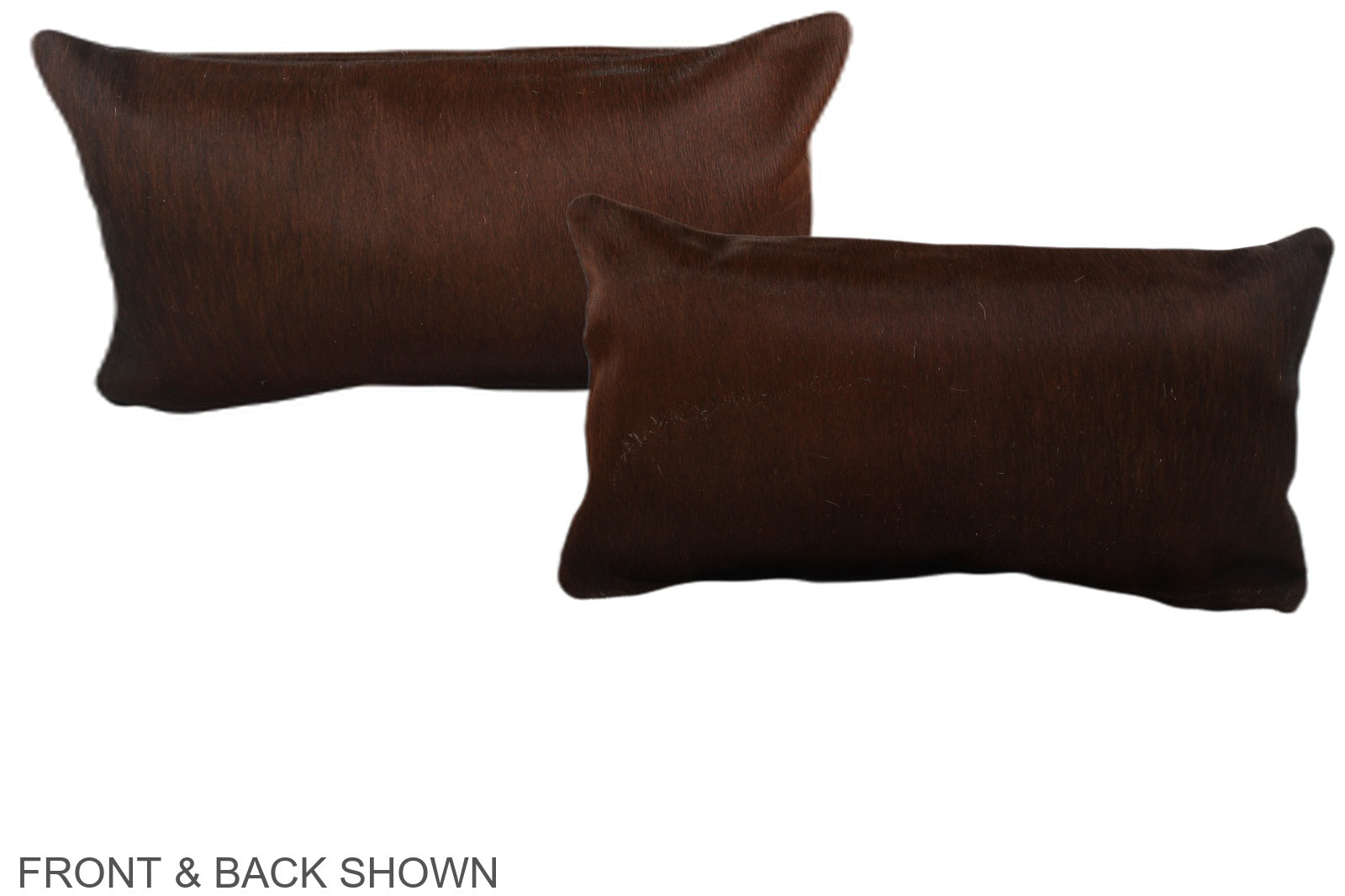 Brown with Red Cowhide Pillow #A38373