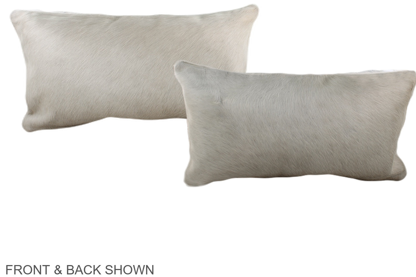 Solid White Cowhide Pillow #A38383