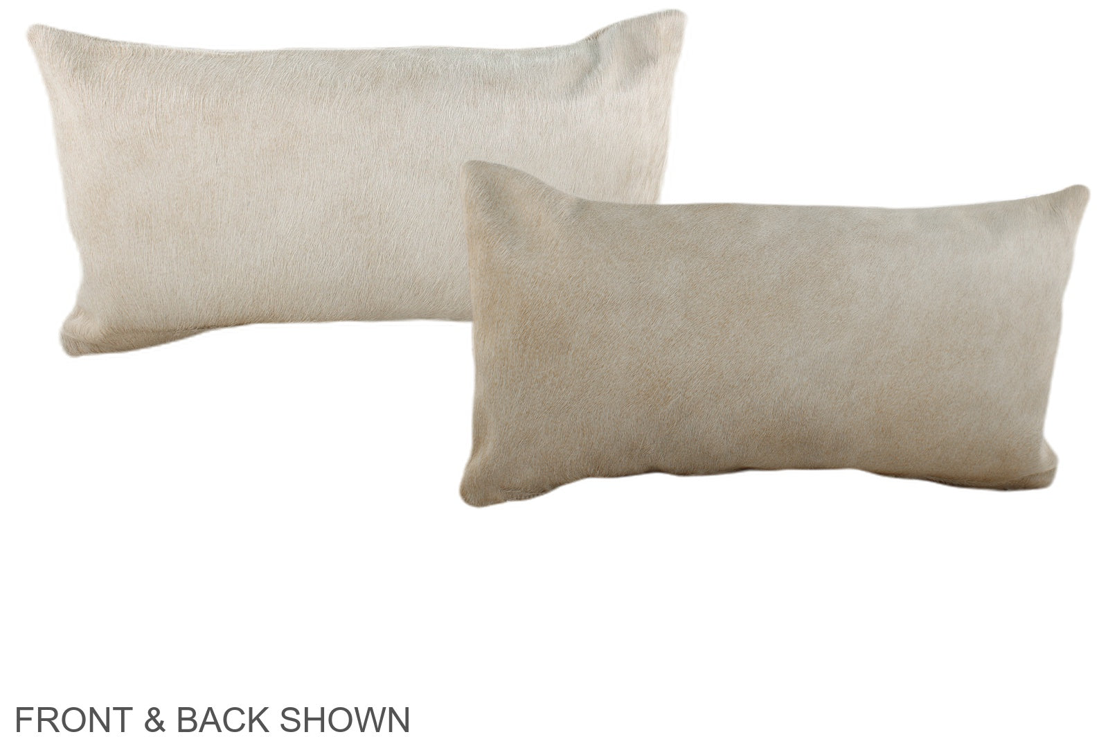 Ivory with Beige Cowhide Pillow #A38387