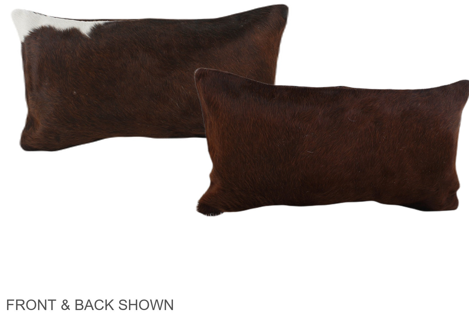 Brown with Red Cowhide Pillow #A38587