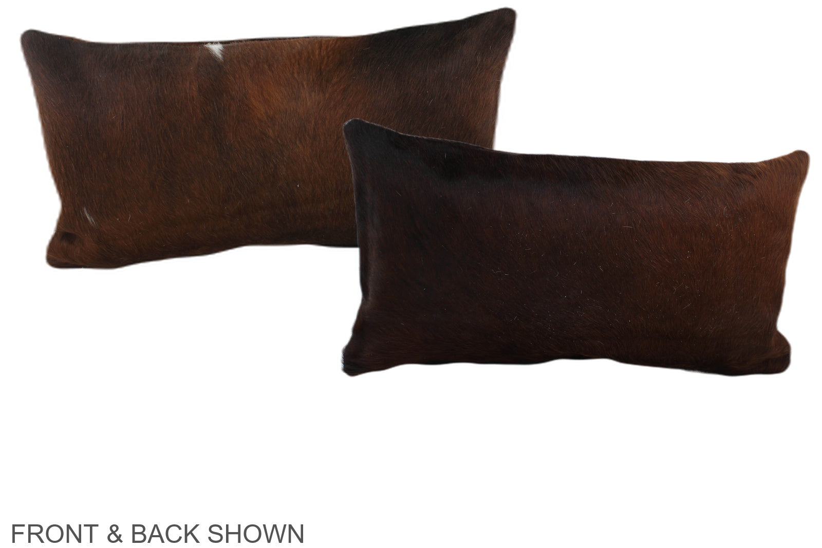 Brown with Red Cowhide Pillow #A38592